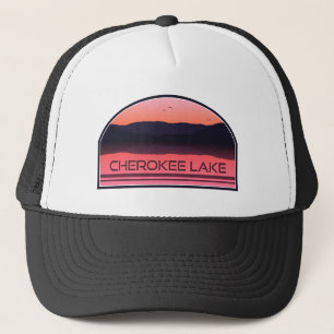 Cherokee Lake Tennessee Red Sunrise Trucker Hat