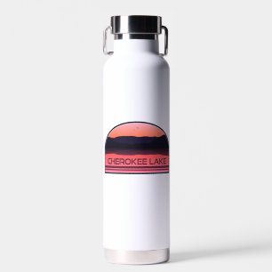 Cherokee Lake Tennessee Red Sunrise Water Bottle