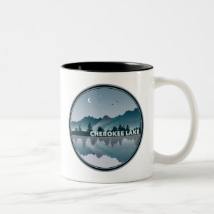 Cherokee Lake Tennessee Reflection Two-Tone Coffee Mug