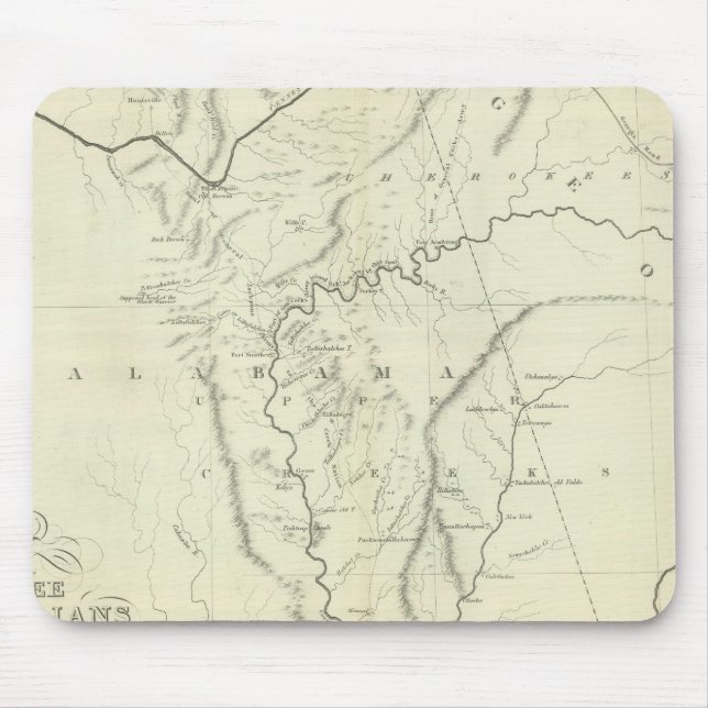 Cherokee Map Mouse Pad (Front)