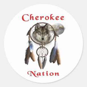Cherokee nation classic round sticker