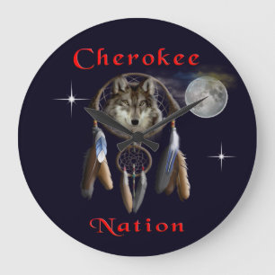 Cherokee  Nation  Large Clock