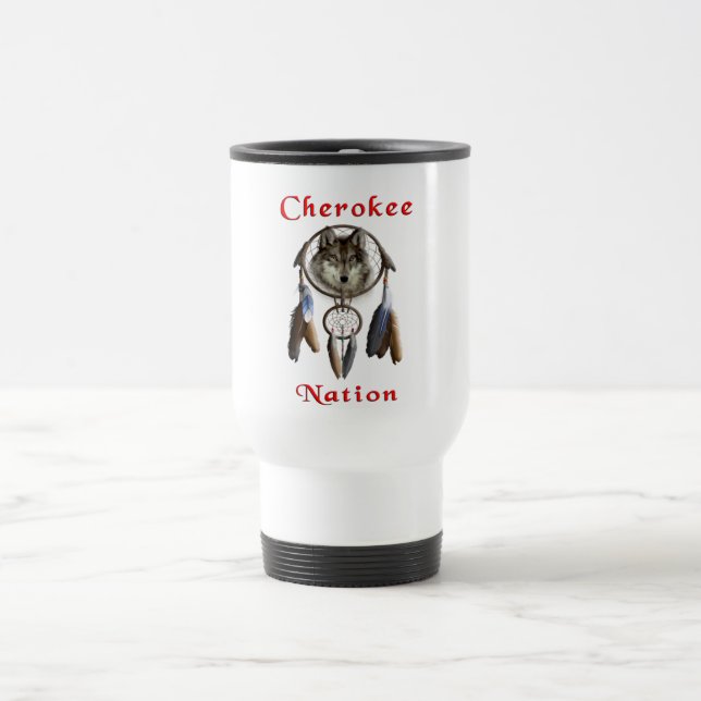 Cherokee nation travel mug (Center)