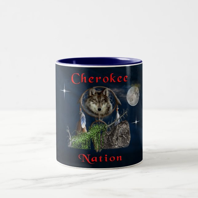 Cherokee nation Two-Tone coffee mug (Center)