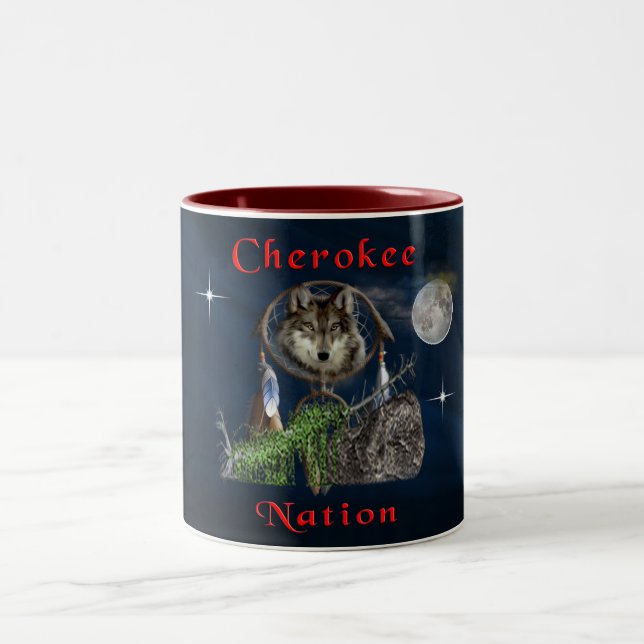 Cherokee nation Two-Tone coffee mug (Center)