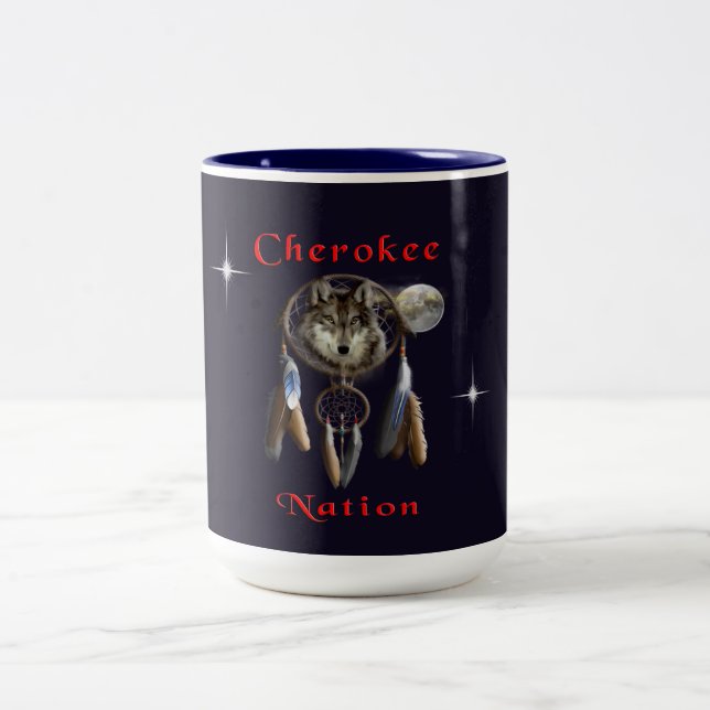 Cherokee nation Two-Tone coffee mug (Center)