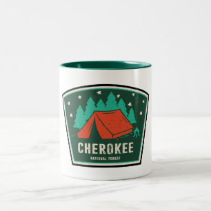 Cherokee National Forest Camping Two-Tone Coffee Mug