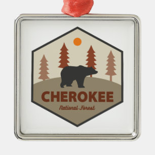 Cherokee National Forest Tennessee Bear Metal Ornament