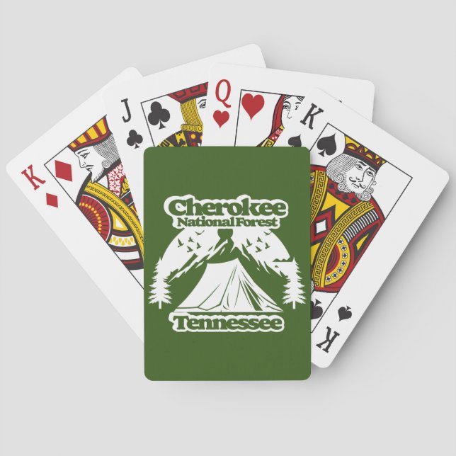 Cherokee National Forest Tennessee Playing Cards (Back)