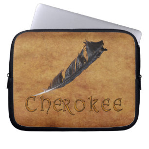 CHEROKEE Native American Feather Laptop Sleeve