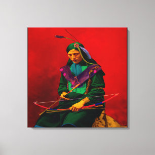 Cherokee Native American Pop Art Canvas Print