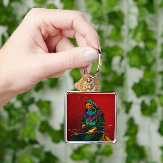 Cherokee Native American Pop Art Keychain (Hand)