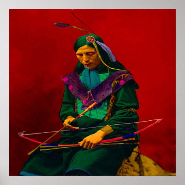 Cherokee Native American Pop Art Poster (Front)