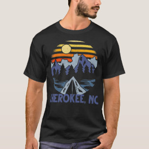 Cherokee, North Carolina Blue Ridge Mountains Camp T-Shirt
