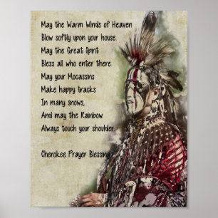 Cherokee Prayer Blessing   Poster