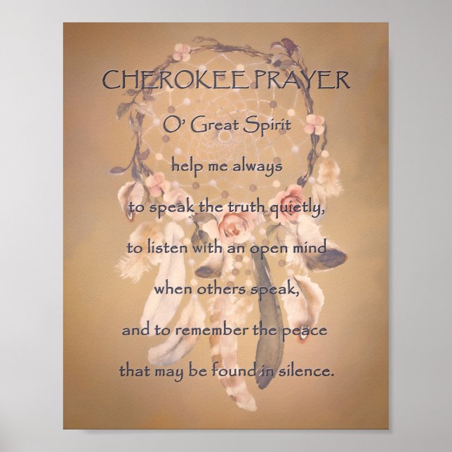 Cherokee Prayer  Poster (Front)