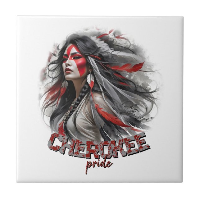 Cherokee Pride Ceramic Tile (Front)