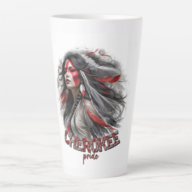 Cherokee Pride Latte Mug (Front)
