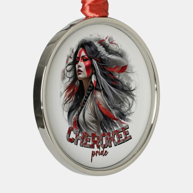 Cherokee Pride Metal Ornament (Right)