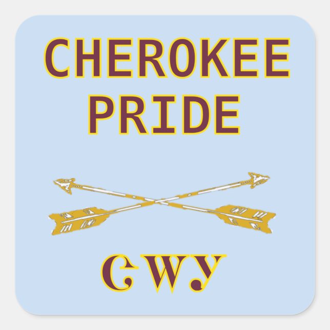 Cherokee Pride With Arrows Sticker (Front)