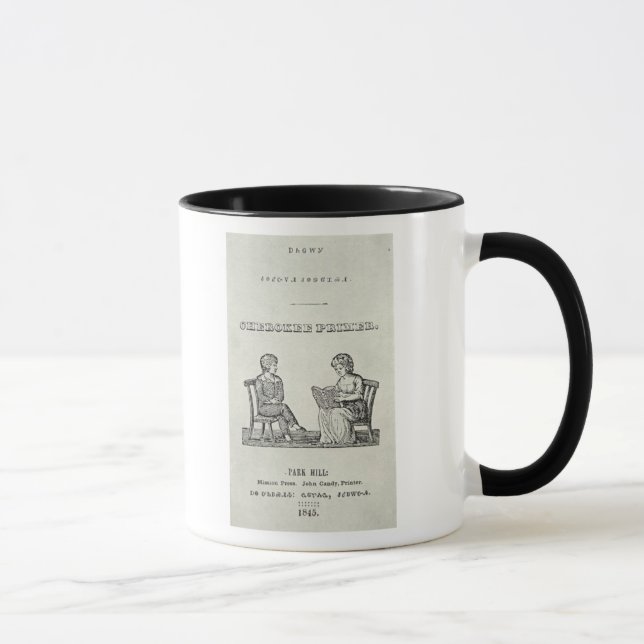 Cherokee Primer, 1845 (engraving) Mug (Right)