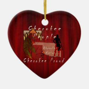 cherokee proud ceramic ornament