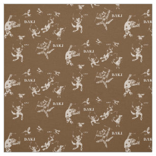 Cherokee stickball animal brown fabric