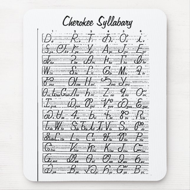 Cherokee Syllabary Mousepad (Front)