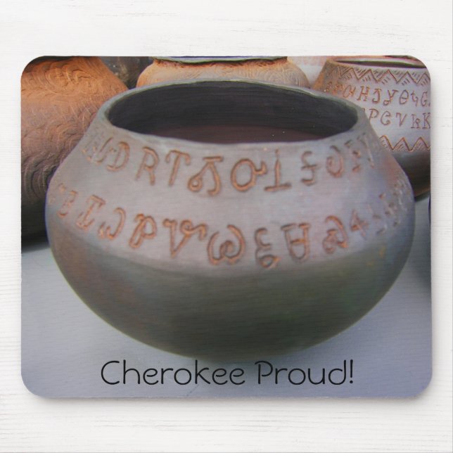 Cherokee Syllabary Pottery Mousepad (Front)