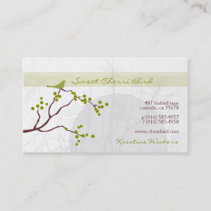 Cherri Bird [green] Business Cards