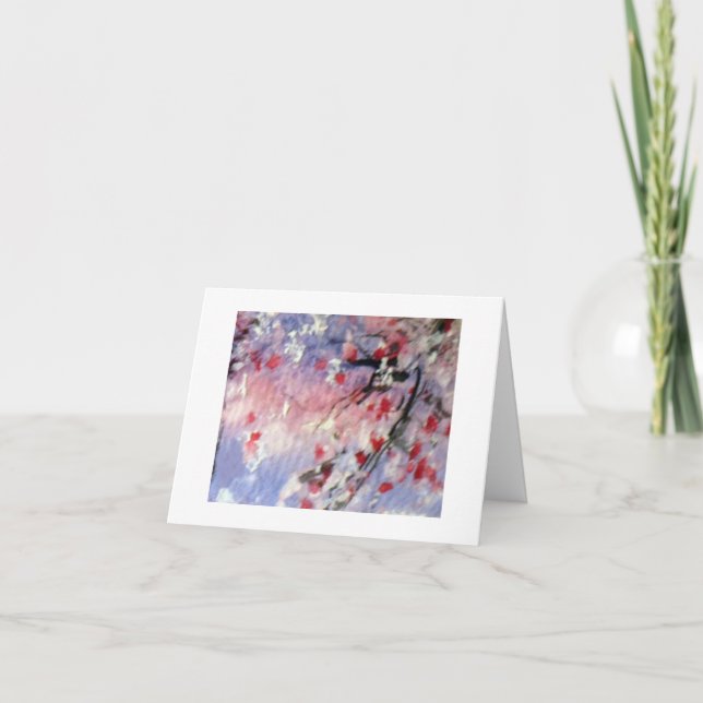 Cherri blossoms thank you note card (Front)