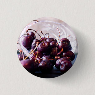Cherries  3 cm round badge