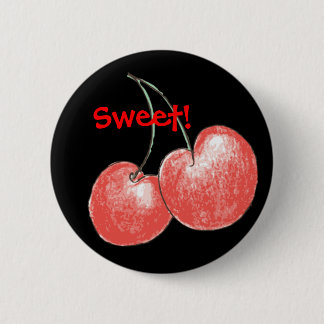 Cherries 6 Cm Round Badge