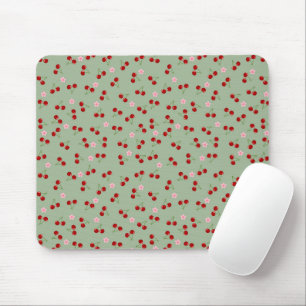 Cherries And Flowers Mouse Pad