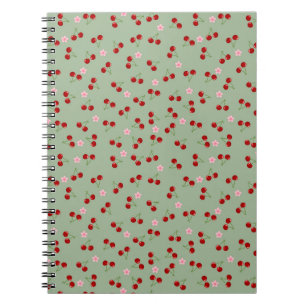 Cherries And Flowers Notebook
