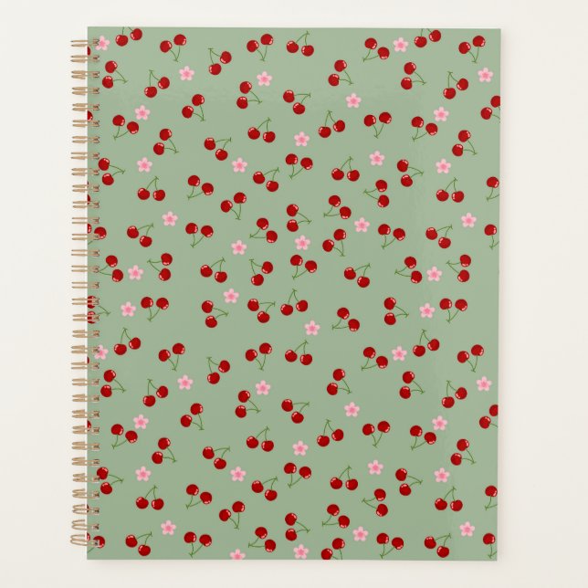 Cherries And Flowers Planner (Front)