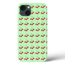 Cherries and Green iPhone 13 Case
