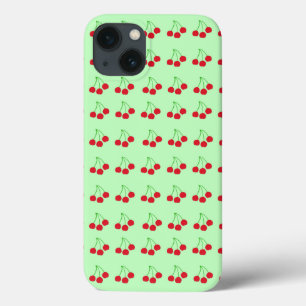 Cherries and Green iPhone 13 Case