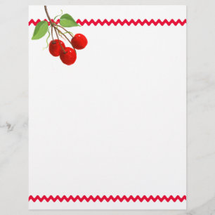 Cherries And Ric Rac Letterhead