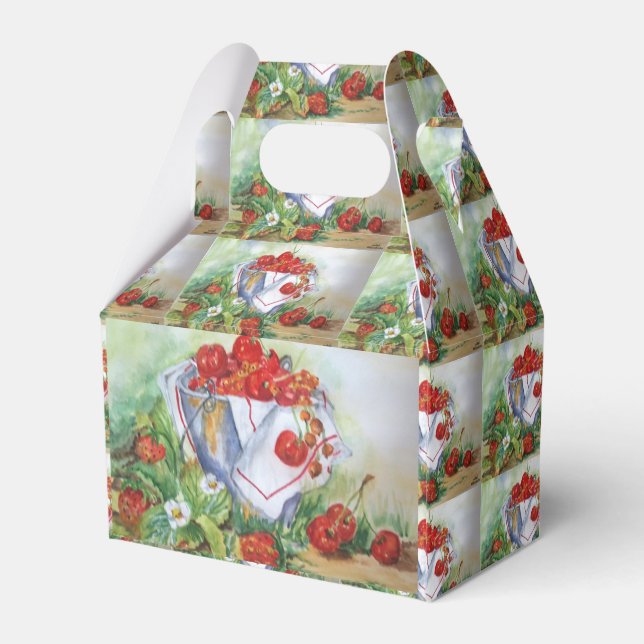 CHERRIES AND STRAWBERRIES IN A IRON RUSTY BUCKET FAVOUR BOX (Back Side)