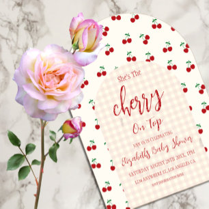 Cherries Baby Shower Acrylic Invitations