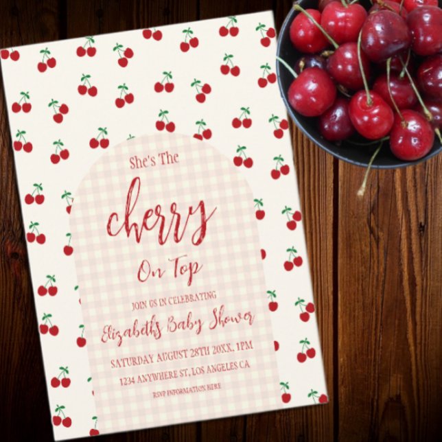 Cherries Baby Shower Invitation (Creator Uploaded)