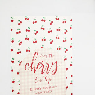 Cherries Baby Shower Poster