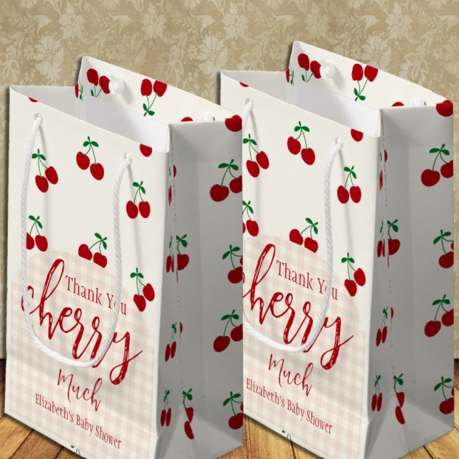 Cherries Baby Shower Small Gift Bag (Creator Uploaded)