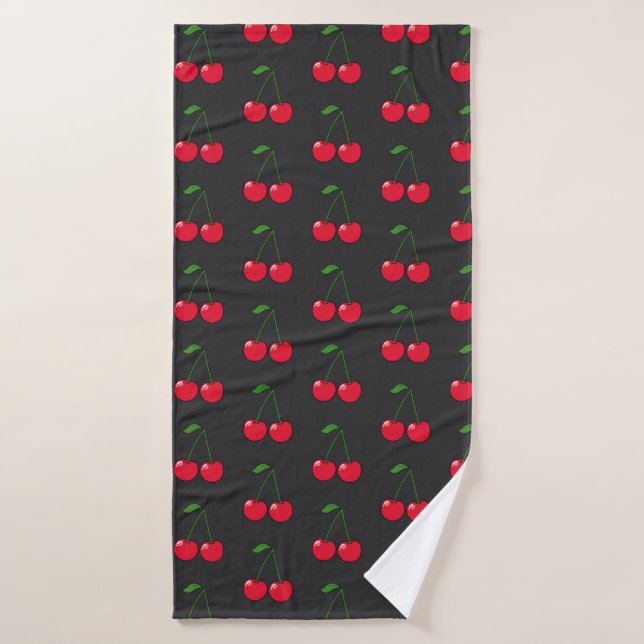Cherries Bath Towel (Bath Towel)
