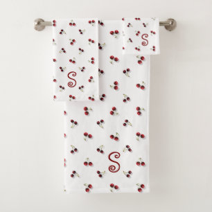 Cherries Bath Towels