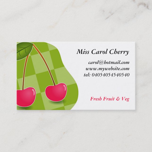 Cherries Business Card (Front)