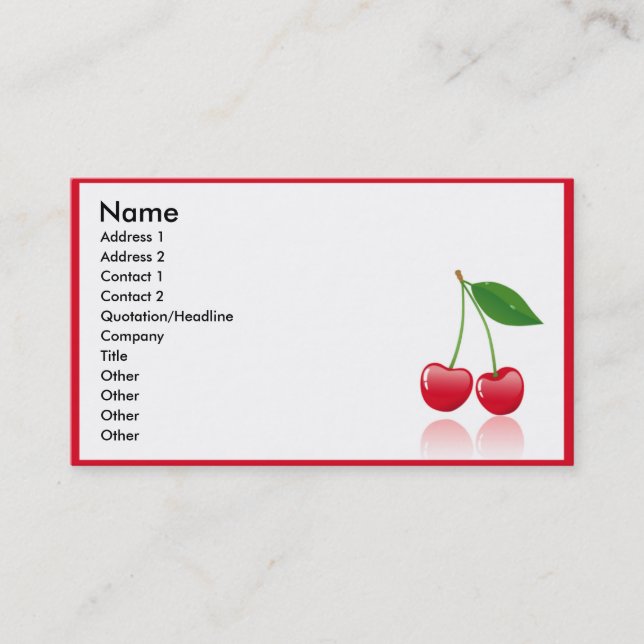Cherries Business Cards (Front)