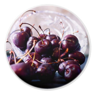 Cherries ceramic knob