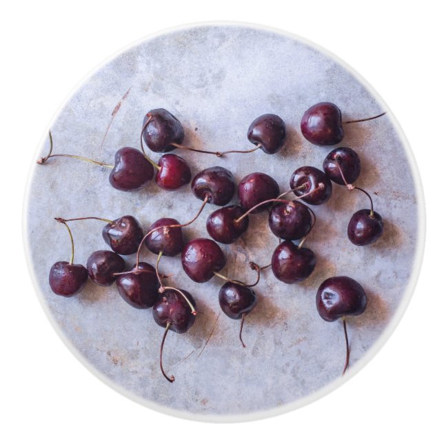 Cherries  ceramic knob (Front)